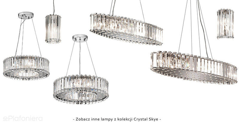 Lampa wisząca kryształowa Crystal, Kichler (43 cm, IP 44)