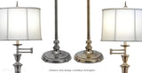 Lampa stojąca 167cm - podłogowa (antyczny nikiel) do salonu sypialni gabinetu (1xE27) Stiffel (Arlington)