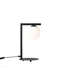 Lampa stojąca, czarna biurkowa - mleczna kula na dół (1xE14) Aldex (zac) 1038B1/1