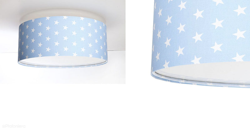Welurowa lampa sufitowa gwiazdki - plafon abażur do salonu sypialni 2xE27 (090-110) ręcznie robiony
