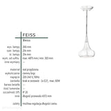 Lampa wisząca Beso 25cm (ciemny brąz) - Feiss (1xE27)