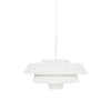 Nowoczesna metalowa lampa nad stół do salonu sypialni (biała) 1xE27, Feiss (Brisbin)