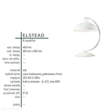 Metalowa lampa vintage, loftowa - szara stojąca na biurko (1xE27) Elstead (Franklin)