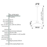 Metalowa lampa vintage, loftowa 30cm - kremowa wisząca do kuchni, jadalni (1xE27) Elstead (Franklin)