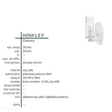 Antyczny nikiel - kinkiet (bąbelki powietrza) do kuchni salonu (1xE14) Hinkley (Dakota)