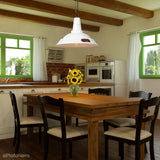 Modna lampa (biała) do kuchni jadalni i salonu Kapito 36cm LoftLight