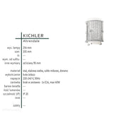 Lampa ścienna, metalowa siatka - kute żelazo, do salonu kuchni sypialni (1xE14) Kichler (Ahrendale)