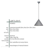 Metalowa lampa wisząca Konko Light - Loftlight (30/45/60cm 1xE27)