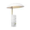 Mademoiselles | Biała skandynawska lampa stołowa z podstawą z marmuru | Design For The People