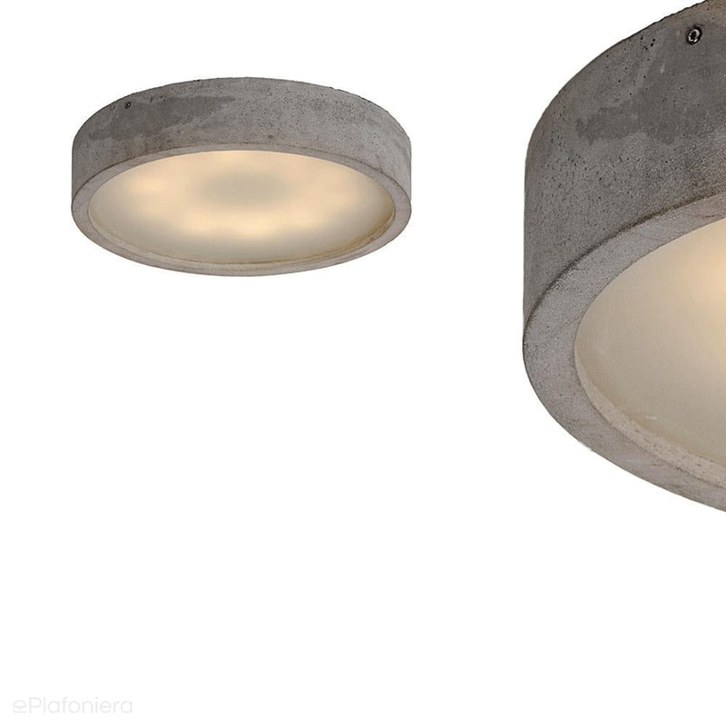 Sufitowa lampa betonowa LED - plafoniera 36cm (18W lub 24W) do salonu kuchni (Plan 36) Loftlight