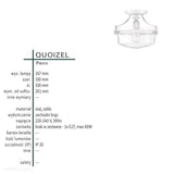 Szklana lampa (brąz) sufitowa 33cm (1xE27) do kuchni sypialni salonu, Quoizel (Penn)