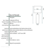Czarna lampa stołowa Ripple (żywica epoksydowa) - Elstead (1xE27)