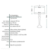 Lampa stołowa Syracuse z jedwabnym abażurem - Stiffel (oksydowany mosiądz)