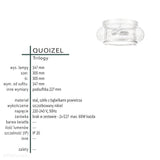 Sufitowa lampa szklana - plafon 30cm (nikiel, 2xE27) do kuchni jadalni salonu, Quoizel (Trilogy)