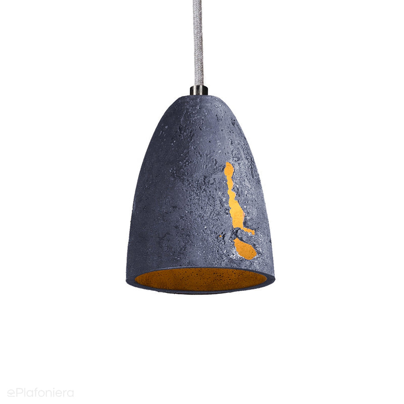 Betonowa lampa wisząca - nowoczesna industrialna, do salonu (1xE27) (Febe Volcano 11) Loftlight