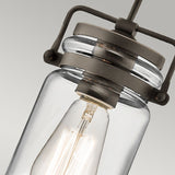 Lampa wisząca szklany klosz (stary brąz) do kuchni salonu 1xE27, Kichler (Brinley)
