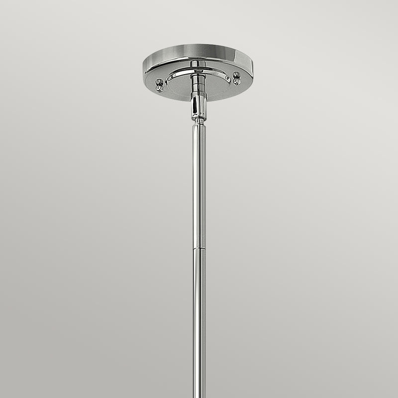 Lampa ze szklanym dyfuzorem 32cm - wisząca (szkło - chrom) do kuchni salonu (1xE27) Hinkley (Amelia)