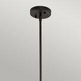 Nowoczesna lampa wisząca, szklana 27cm (stary brąz) do kuchni salonu restauracji (1xE27) Kichler (Everly)