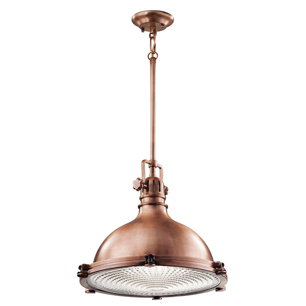 Industrialna, metalowa lampa wisząca 46cm (miedź) do kuchni, salonu kawiarni (1xE27) Kichler (Hatteras)
