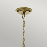 Lampa wisząca żyrandol - vintage (mosiądz, 56cm) do salonu sypialni łazienki (3xE27) Kichler (Waverly)