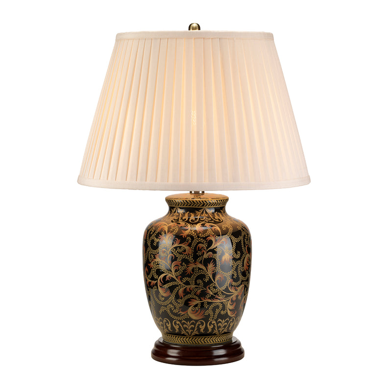Lampa stołowa z porcelany, z włącznikiem - Morris, Elstead Lighting 59/74cm