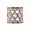 Kryształowa lampa ścienna, ręcznie malowana (oksydowane srebro) do sypialni salonu (1xE14) Feiss (lucia