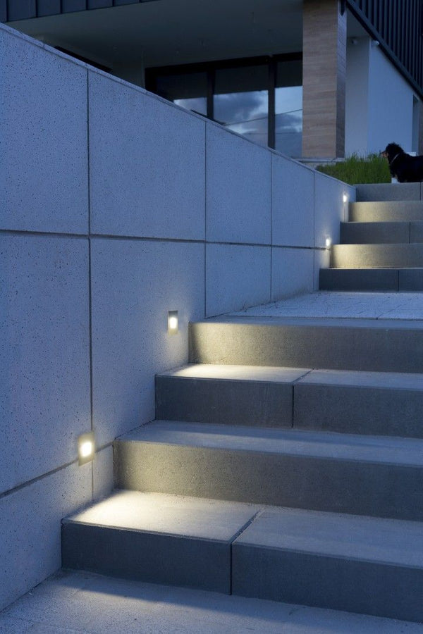 Lampa schodowa do zabudowy, oświetlenie schodów Mur-Led-Inox SU-MA (IP65/4000K/LED)