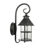 Czarna klasyczna latarnia ogrodowa - lampa zewnętrzna ścienna, kinkiet (1x E27) SU-MA (Toledo)