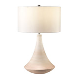 Nowoczesna lampa stołowa Pinner do salonu i sypialni (beżowa, kremowa ceramika) - Elstead, 68cm (1xE27)