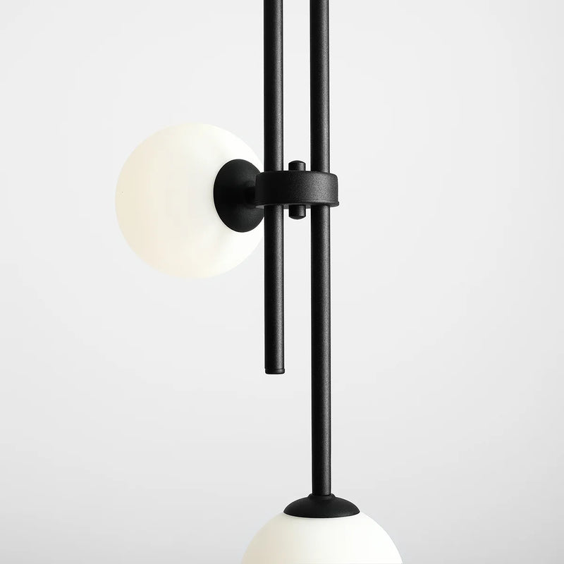 Lampa sufitowa Harmony, czarny nowoczesny plafon - Aldex (białe kule 3xE14) 1073PL/E1