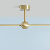 Plafon White Pearl 2 Brass L, lampa sufitowa z mosiądzem - Aldex (1113PL_H40) 89cm