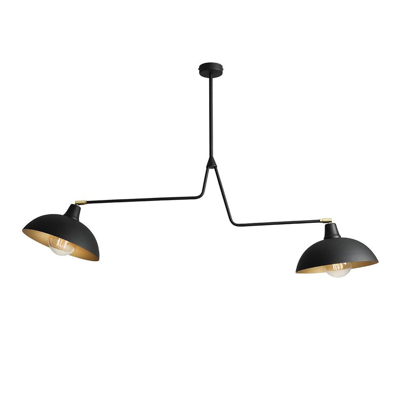Czarna industrialna - loftowa lampa wisząca Espace - Aldex (żyrandol 2xE27) 1036H1