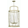 Metalowa lampa wisząca Nest z płatkami srebra - Hinkley, lampa do salonu / kuchni / sypialni (4xE27, 53 cm)