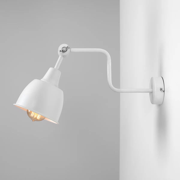 Biała regulowana lampa ścienna - kinkiet, 1xE27, Aldex (Frik) 991C2