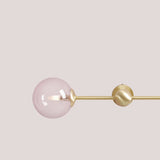 Kinkiet glamour Pink Pearl S 2 Brass, pudrowy róż z mosiądzem - Aldex (1112D40_S) 59 cm