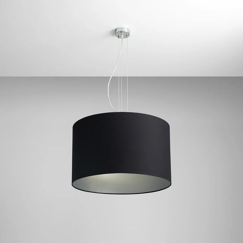 Lampa wisząca - abażur 50cm (czarno - srebrna) 3xE27, Aldex (Barilla) 954E