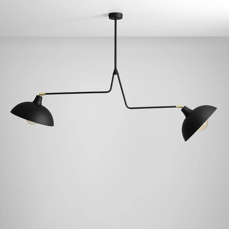 Czarna industrialna - loftowa lampa wisząca Espace - Aldex (żyrandol 2xE27) 1036H1