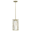 Metalowa lampa wisząca 21cm (płatki srebra) do salonu kuchni sypialni łazienki (1xE27) Hinkley (Nest)