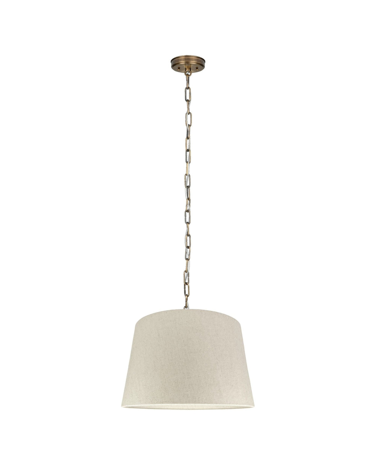 Silia Len – stożkowa lampa wisząca z lnianym abażurem Ø45