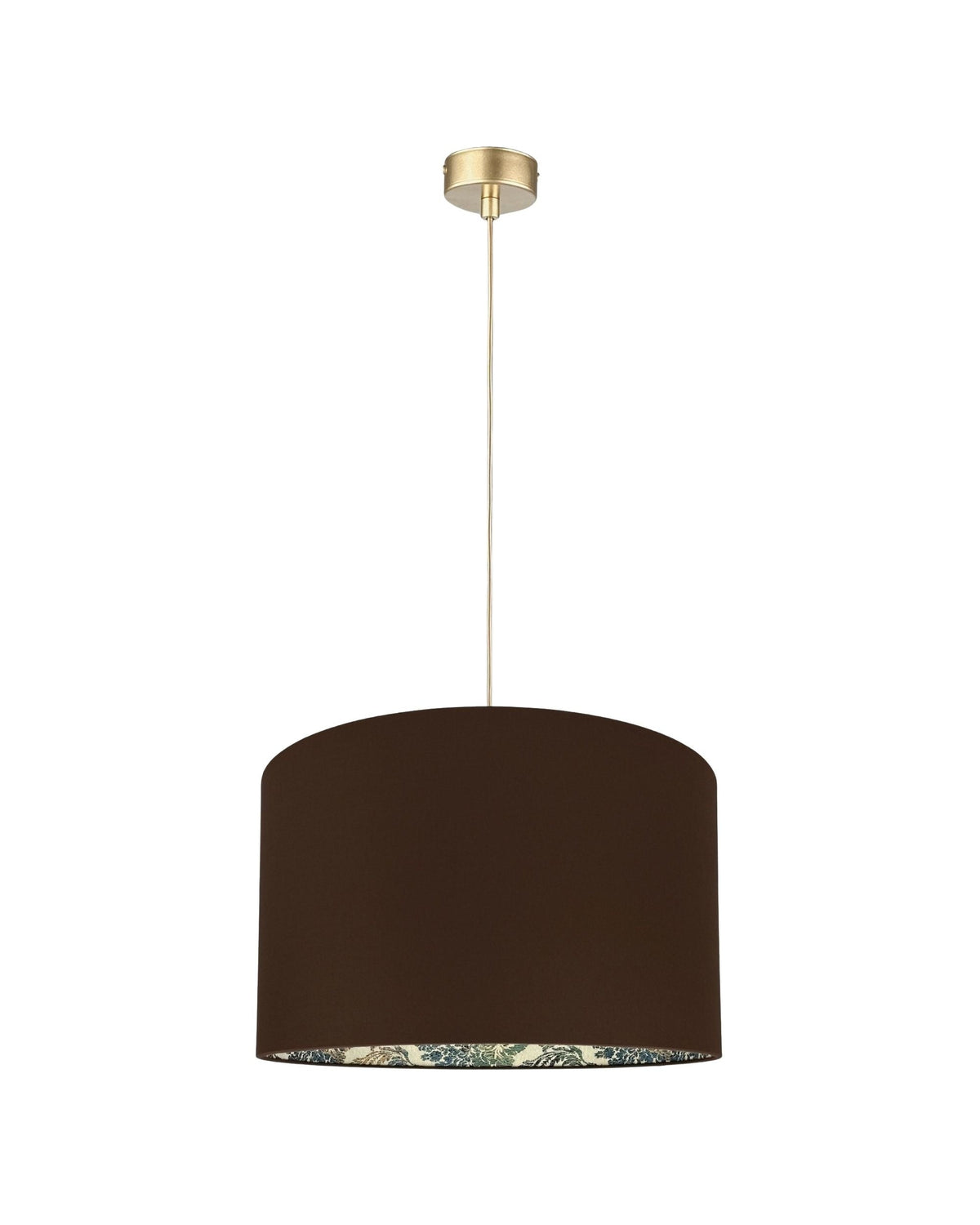 Farmhouse – lampa wisząca z ornamentowym żakardem wewnątrz abażura