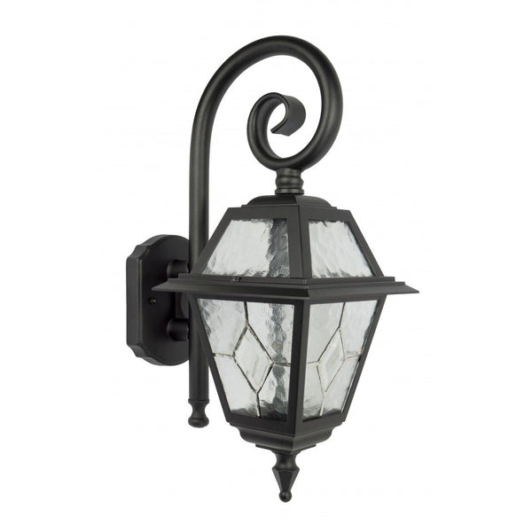 Czarna latarnia - Witraż, kinkiet lampa zewnętrzna ogrodowa (1x E27) SU-MA