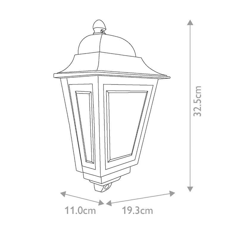 Czerwona latarnia naścienna Deco Lane z IP44 - Elstead Lighting