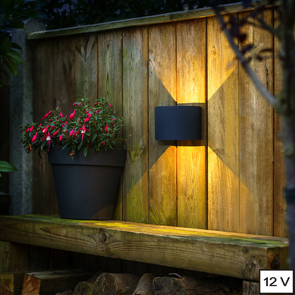 Lampa zewnętrzna - kinkiet, ogrodowy czarny IP 44 (2x3W, 3000K) (system 12V LED) Goura