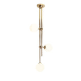 Lampa sufitowa Harmony, złoty nowoczesny plafon - Aldex (białe kule 3xE14) 1073PL/E30