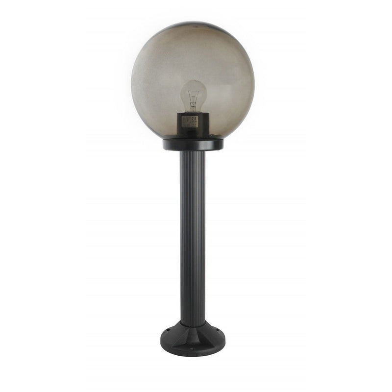 Lampa stojąca 50cm (kula biała/dymiona, 20/25/30cm) ogrodowa zewnętrzna (1x E27) SU-MA (kule K)