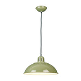 Jasnozielona lampa vintage / loftowa Franklin - Elstead, lampa wisząca do kuchni (1xE27)