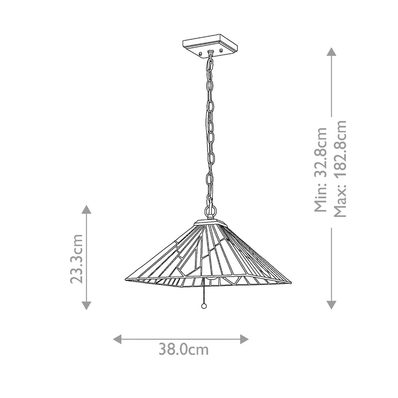 Lampa wisząca Alderley - Elstead Lighting / 2 źródła światła / Vintage brąz,