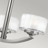 Klasyczna lampa sufitowa Meridian świecąca do góry -  Hinkley (LED / barwa ciepła / 40cm, nikiel / G9 3x4W)