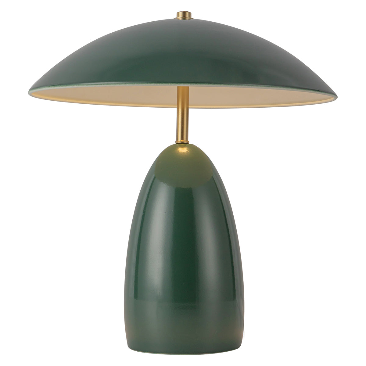 Poppy Medium – ciemnozielona lampa stołowa LED z aluminium Ø31