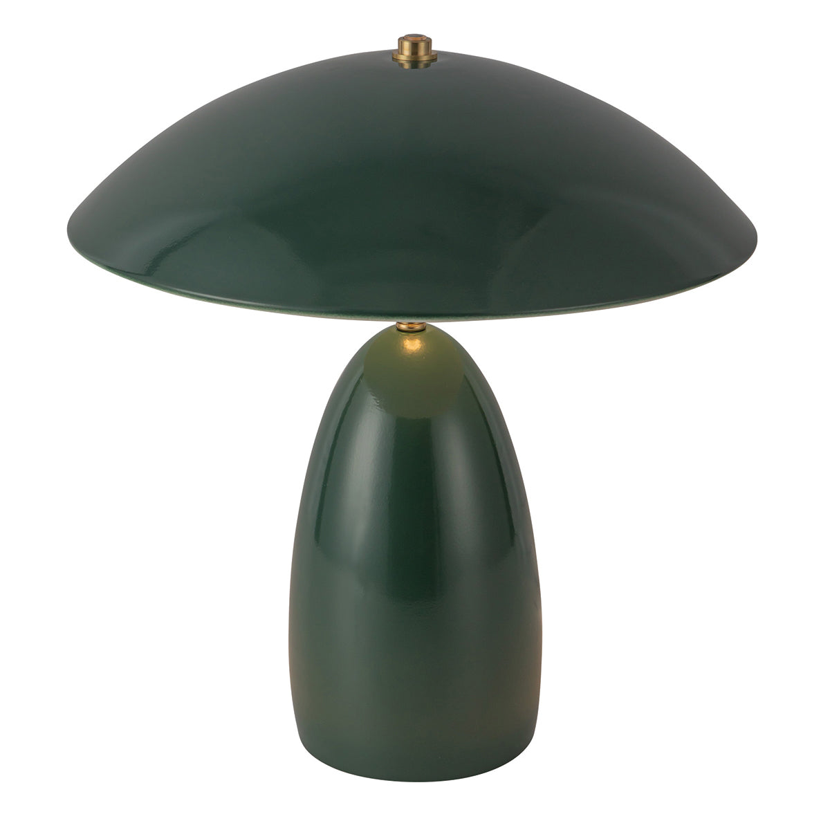 Poppy Medium – ciemnozielona lampa stołowa LED z aluminium Ø31